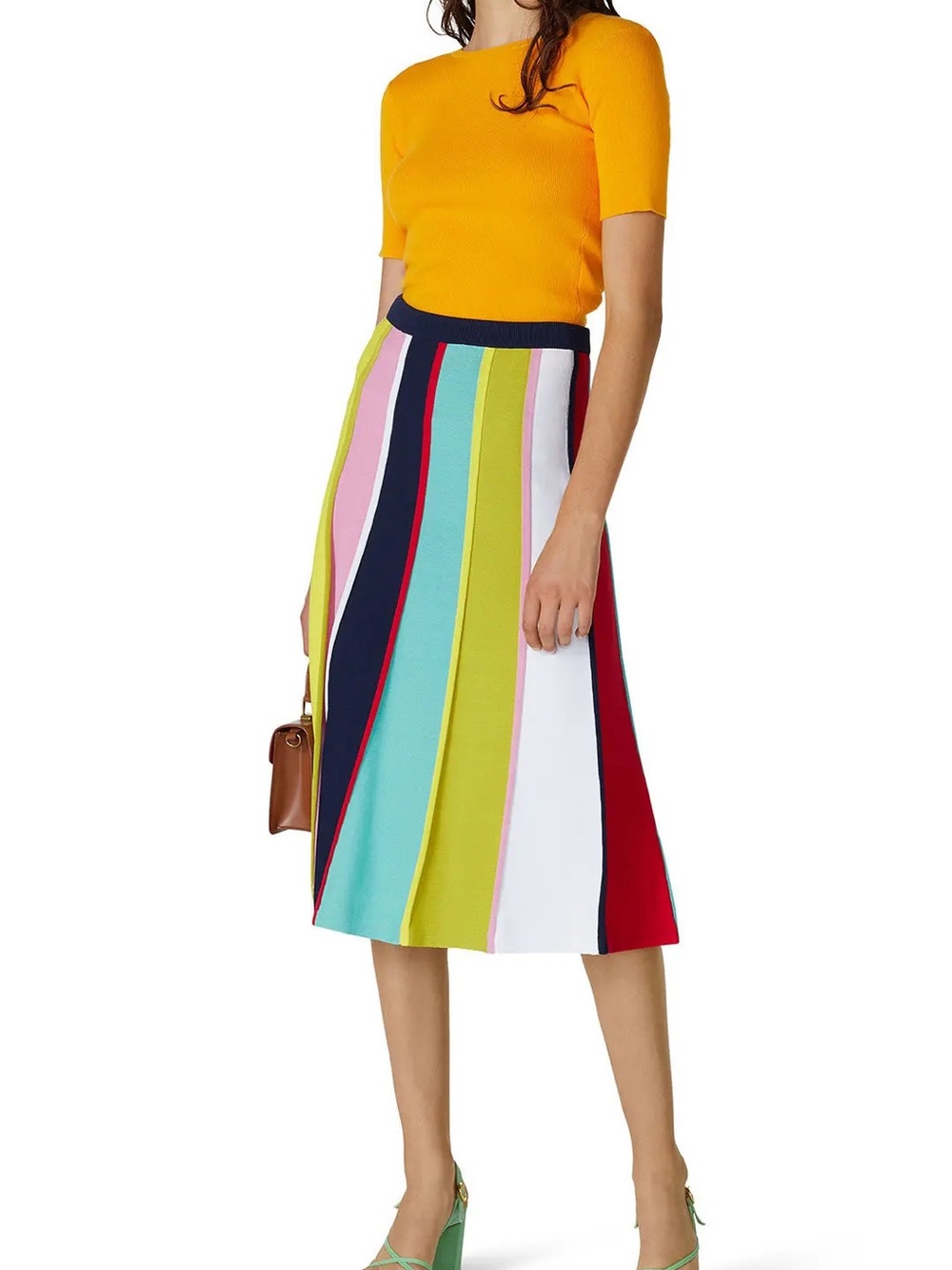 Colorful J. Crew Midi Skirt